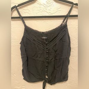 A&F tank with buttons and tie bottom